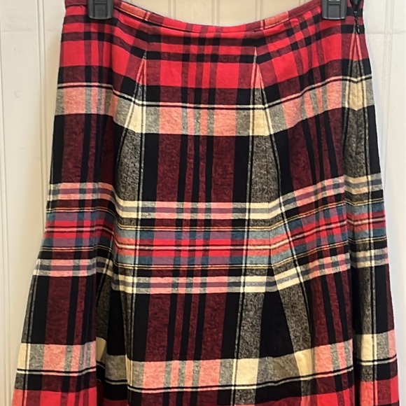 J Peterman Flannel and Lace Maxi Skirt Size 4 - Picture 2 of 12